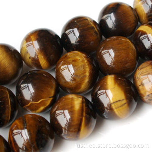 4-18mm Tiger-eye Semi-precious Loose Beads Gemstone, Round Polished